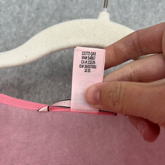 Victorias Secret Sheer Mesh Tie Front Babydoll Cardigan Size S Pink y2k 90s EUC - Picture 8 of 12